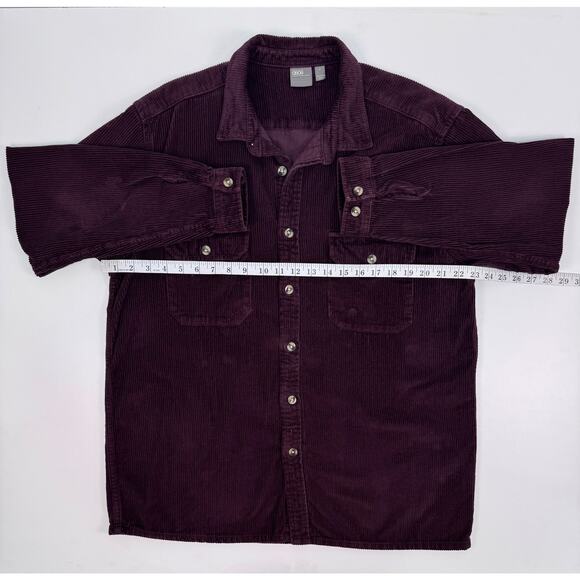 NWOT ASOS Deep Purple Corduroy Button-Up Long Sleeve Shirt Size Large - Picture 5 of 9